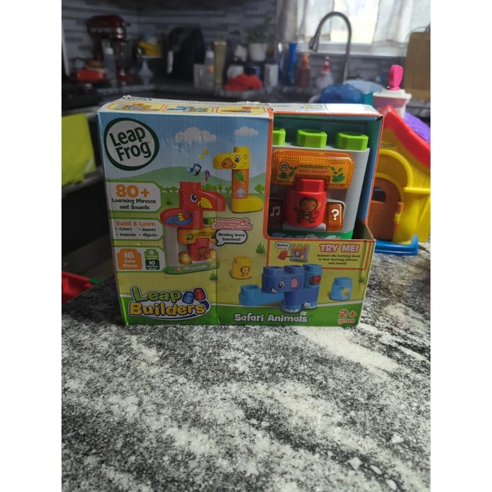 Leap Frog Leap Builders Safari Animals Interactive Learning Blocks **NEW**